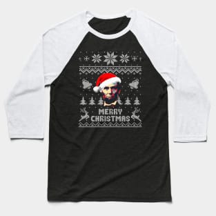 Abraham Lincoln Merry Christmas Baseball T-Shirt